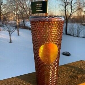Starbucks 50th anniversary gold studded cup 2021